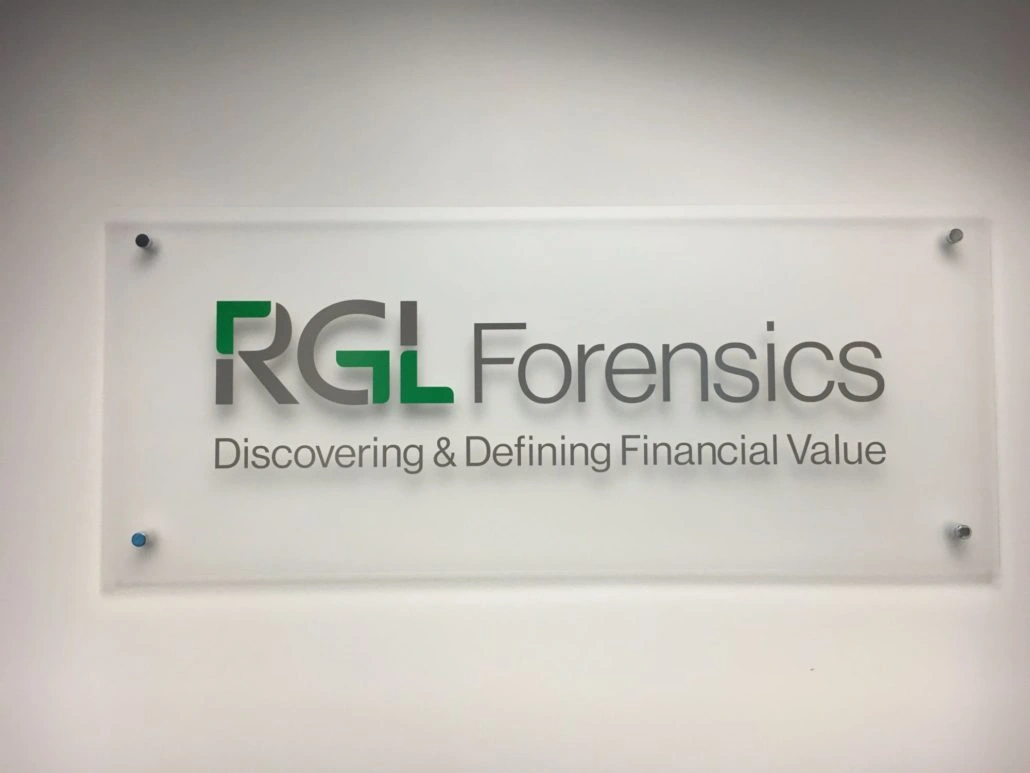 Indoor office signage and reception branding in Dubai