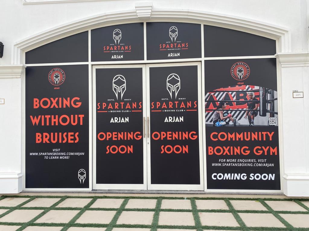 Window branding and glass graphics for storefront advertising